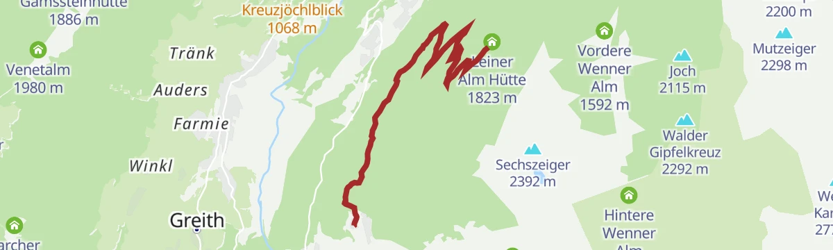 Route map: Kaitanger - Leiner Alm 6019